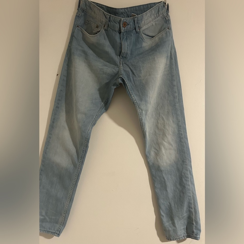 H&M Blue Straight Jeans with Relaxed Fit